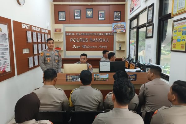 Polres Bangka Gelar Latihan Call Center 110